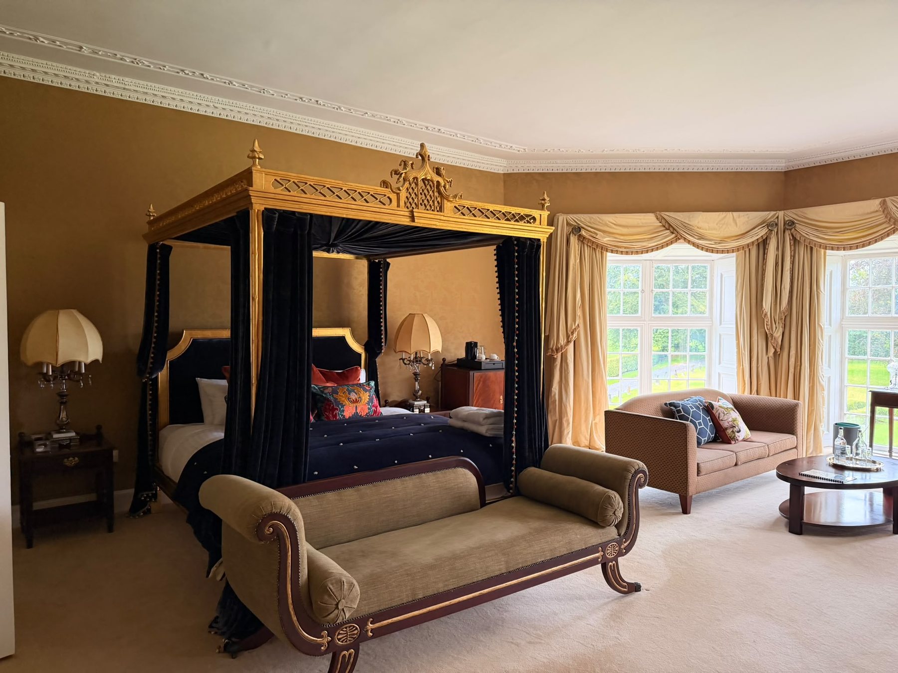 A bedroom in the main house